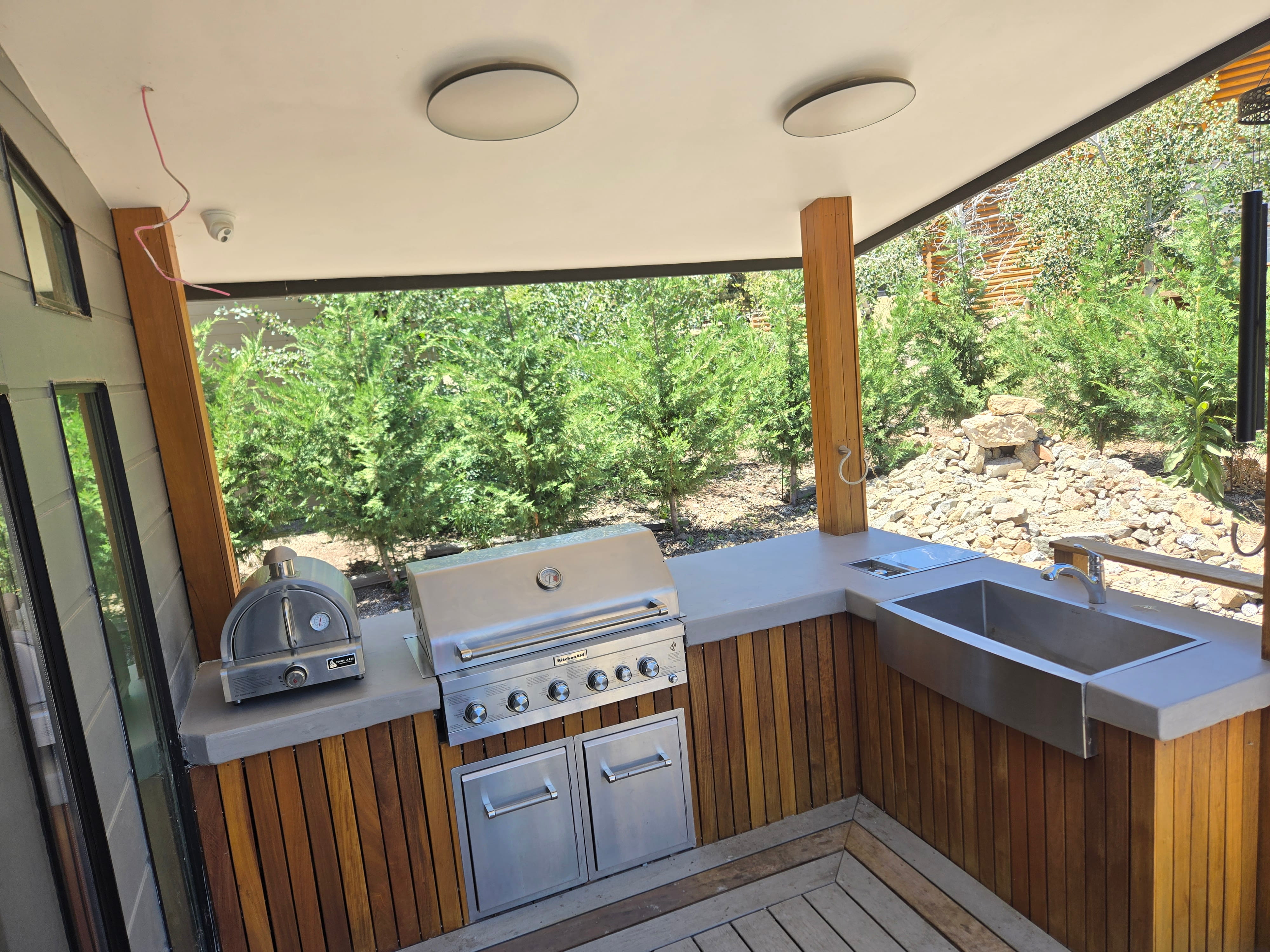 Microcement kitchen floor and countertop Los Angeles — seamless finish by LA Microcement